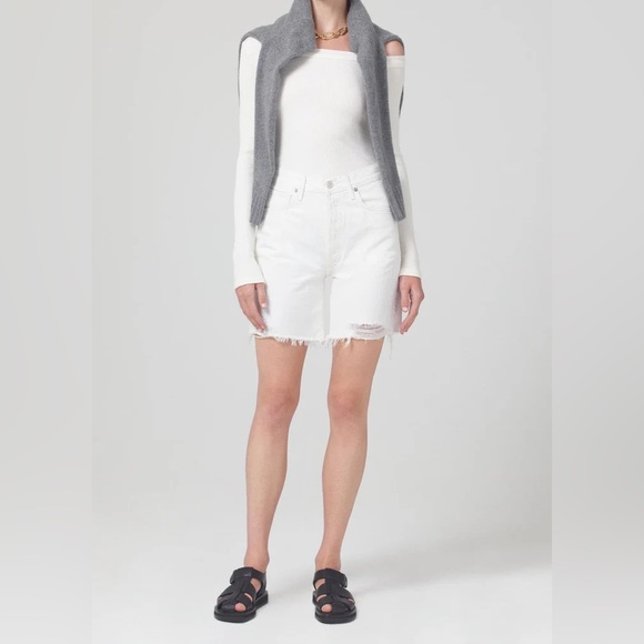 Citizens Of Humanity Clothing Short Camilla Denim Bermuda Casual Sz 25 - Picture 3 of 16